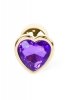 MyLove Toys - Jewellery Gold  Heart PLUG- Purple